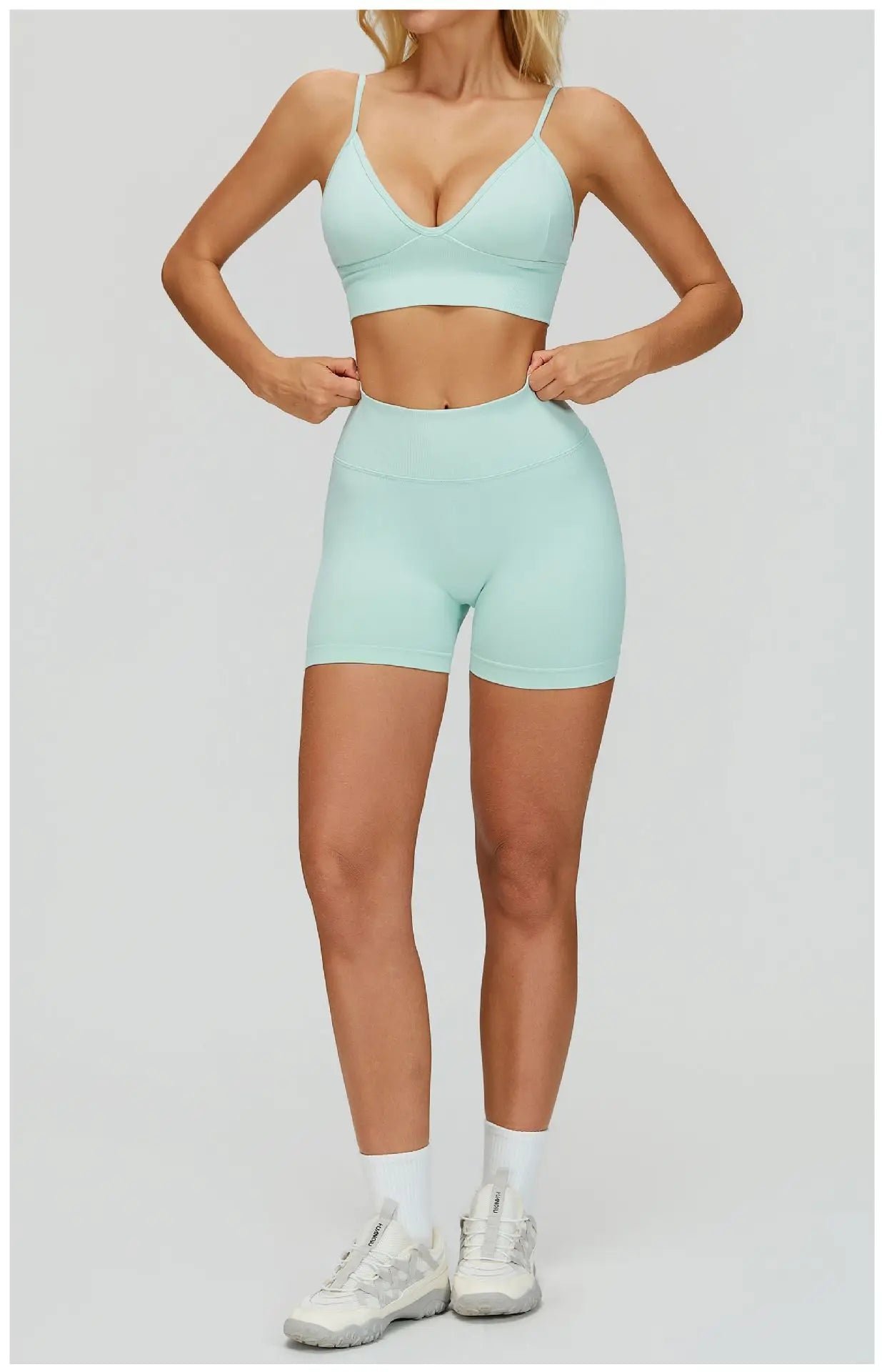 Seamless Yoga Suit 2PCS Sports Set Women Tracksuit Gym Running Workout Clothes Sports Long Sleeve Athletic Wear Yoga Clothing