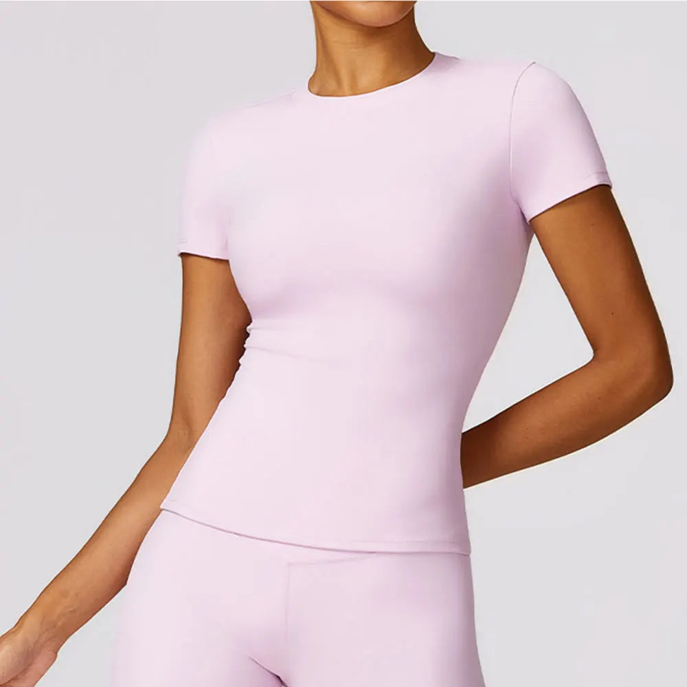 Yoga Shirts Women Top Quick Dry Running Tops Tights Push Up Workout Gym Clothes Female Short Sleeve Fitness Sports T-Shirts