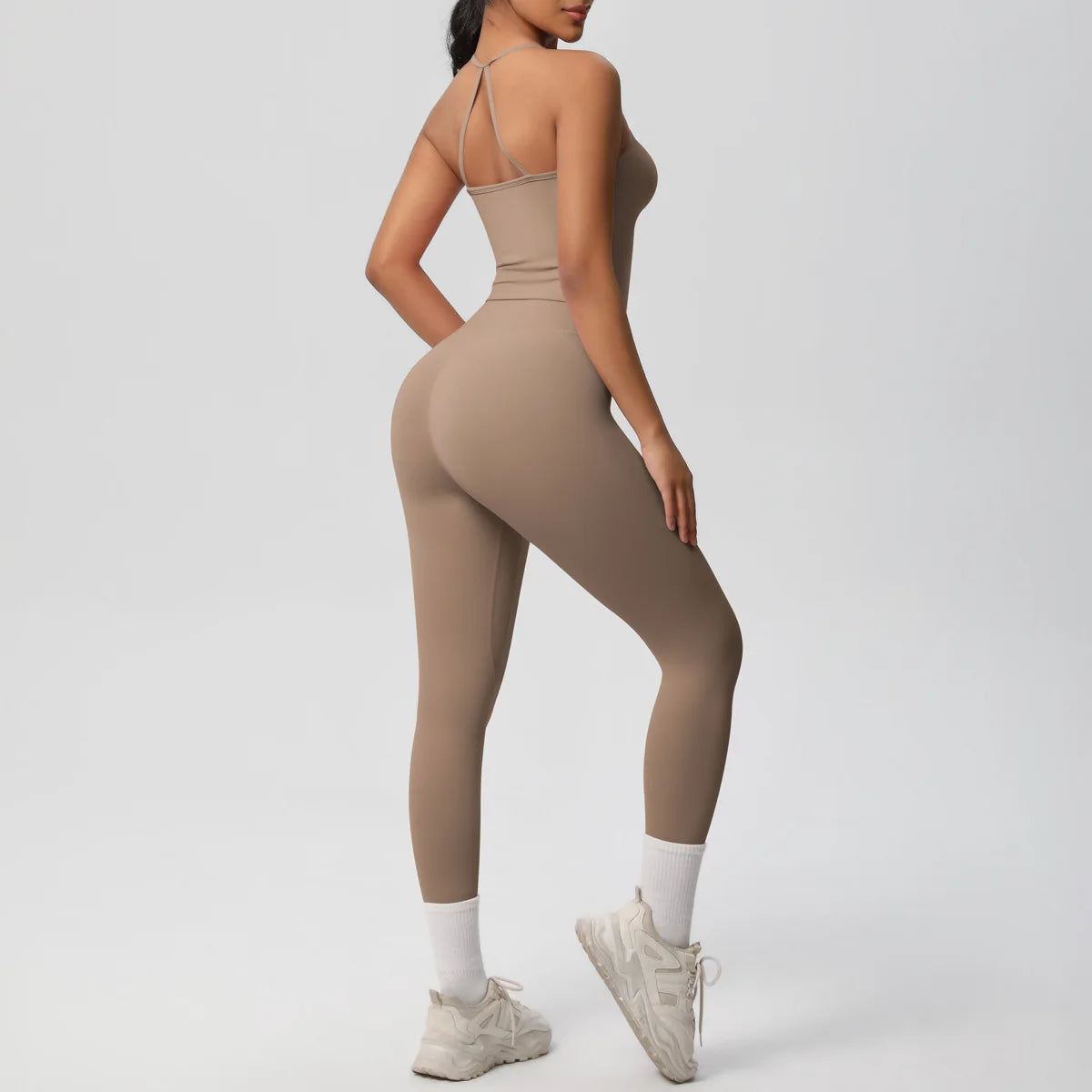 Yoga Outfits Women Tracksuit Fitness Suit Training Sleeveless Sport Gym Set Workout Overalls Sports Underwear Sportswear