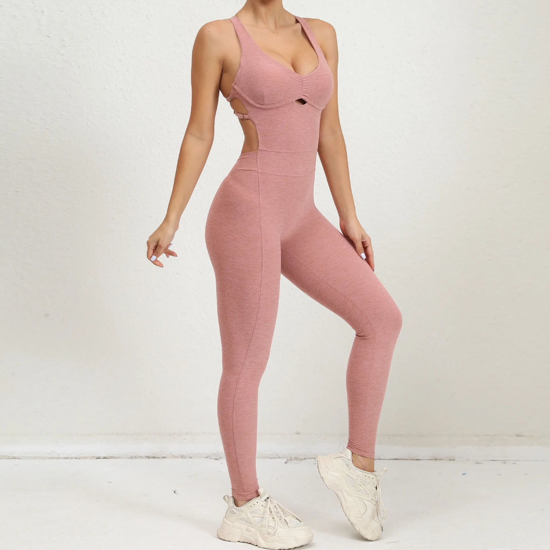 Yoga Set Jumpsuits Women Tracksuit Ribbed One Piece Fitness Rompers Sleeveless Backless Sportswear Gym Set Workout Clothes