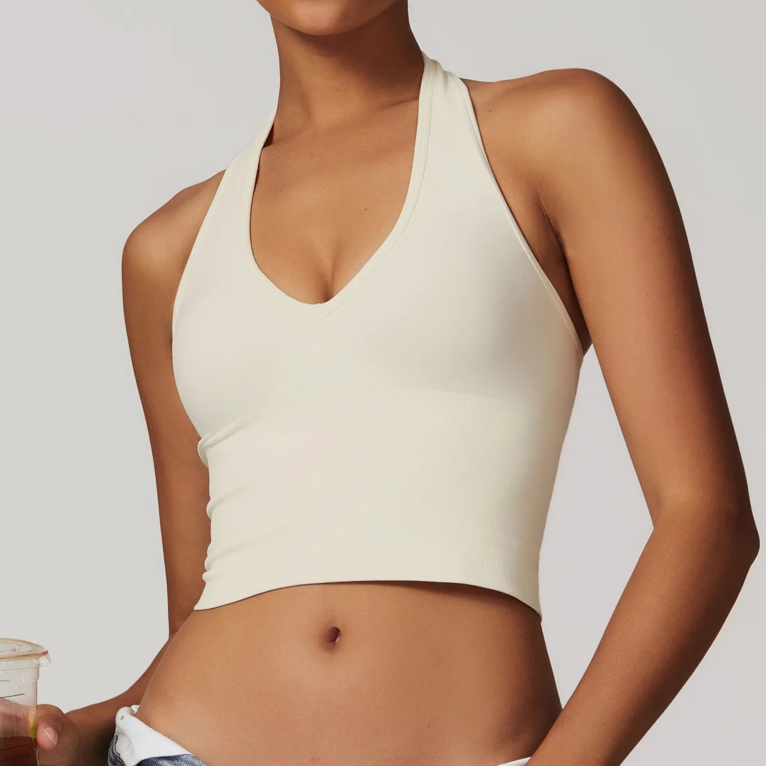 Hanging Neck Bra Women Sports Bra Top Push Up Fitness Seamless Yoga Bra Underwear Sport Tops Women Breathable Running Gym Vest
