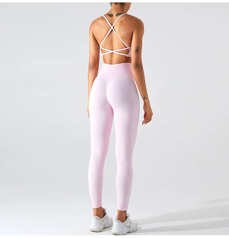 Women Seamless Tights Sports Leggings High Waist Fitness Leggings Push Up Yoga Leggings Gym Scrunch Butt Sports Workout Pants