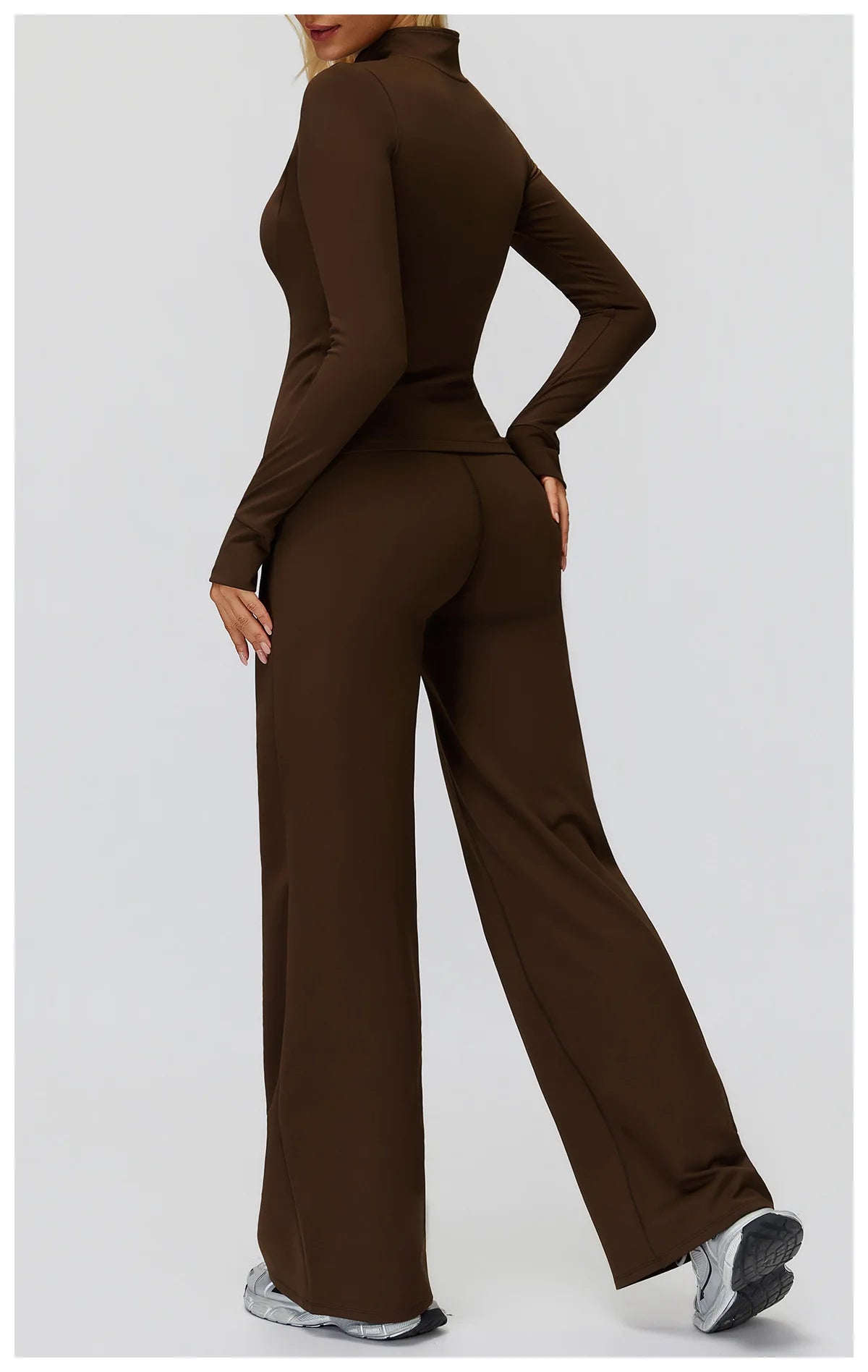 Yoga Set 2PCS Women Tracksuit Sportswear Workout Clothes Athletic Wear Gym Overalls Legging Fitness Top Long Sleeve Sports Suits