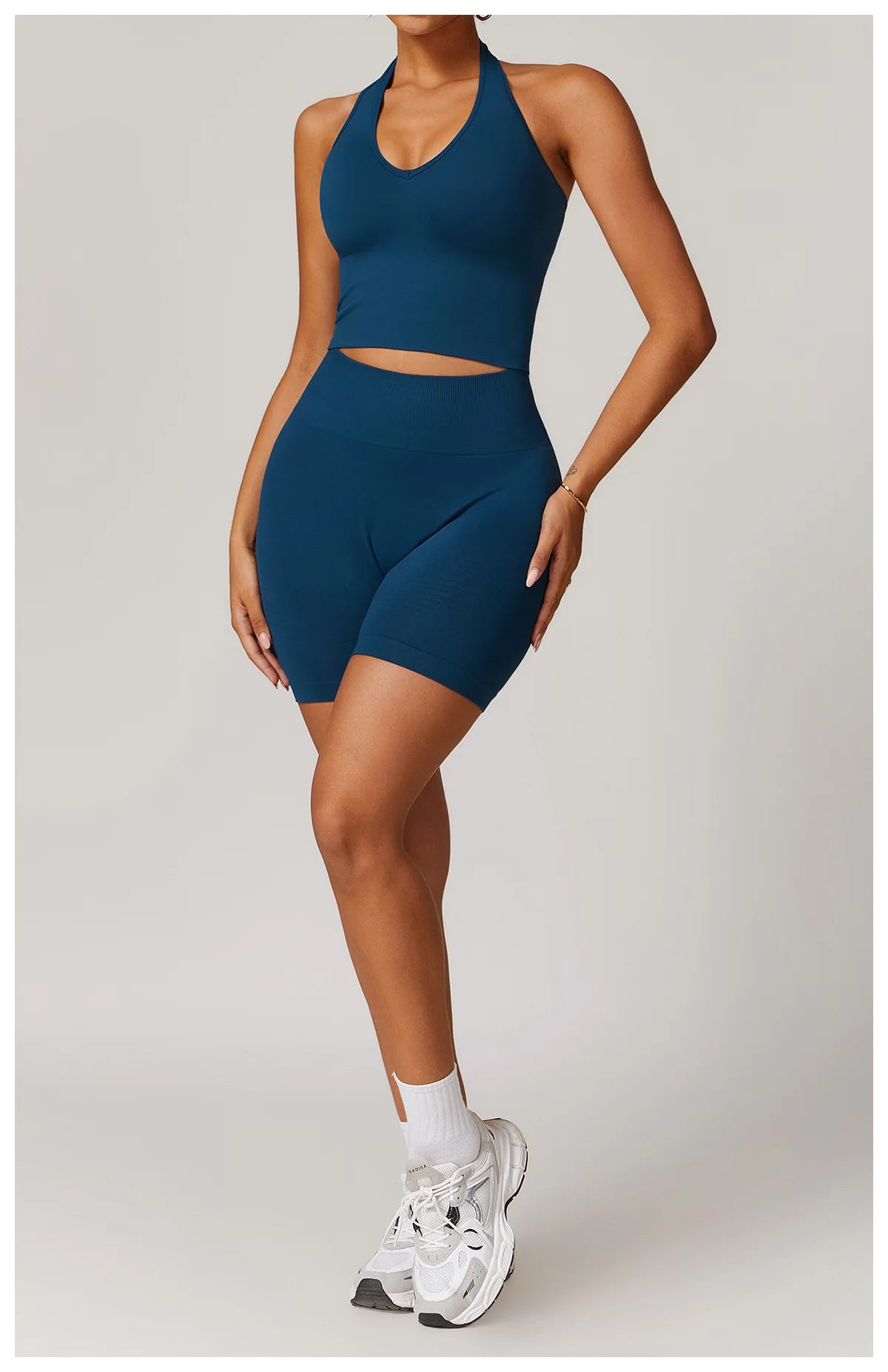 2PCS Seamless Women Tracksuit Yoga Set Workout Outfit Sportswear Gym Clothing Fitness Long Sleeve High Waist Legging Sports Suit