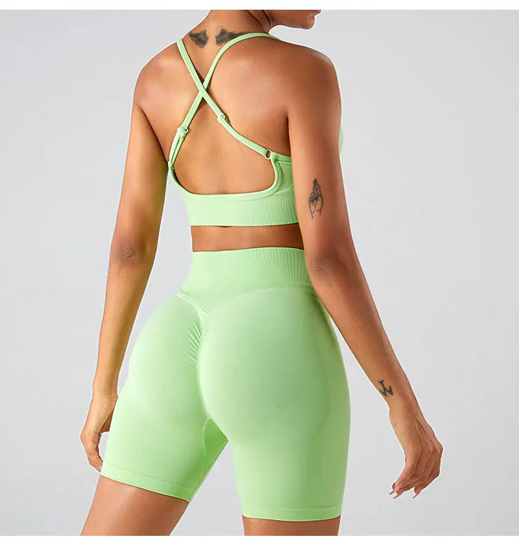 Women Sexy Cross Sports Bra Yoga Gym Top Women Workout Running Yoga Bra Stretch Women Sports Underwear Fitness Workout Tank Top
