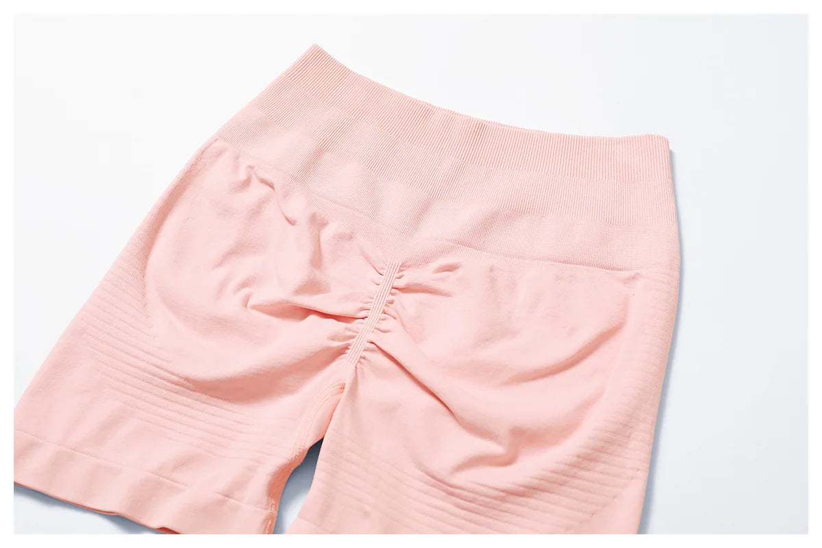 Seamless Yoga Shorts Women High Waist Workout Shorts Lift Butt Fitness Pants Sportswear Fitness Push Up Yoga Gym Running Short
