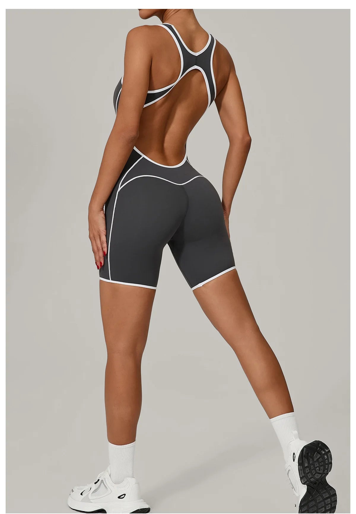 Color Blocked Gym Set Women Tracksuit Yoga Suit Sportswear Women Sports Jumpsuit Fitness Rompers Female Push Up Workout Bodysuit