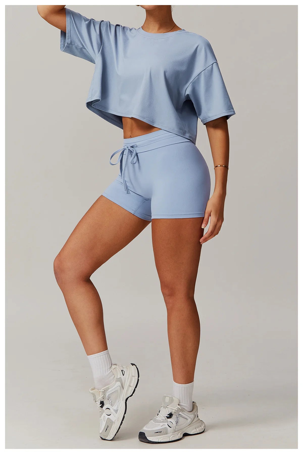 Summer New Sports Short Sleeved Top for Women Comfortable Round Neck Short T-shirt Fitness Running Yoga Short Sleeved Gym Shirt