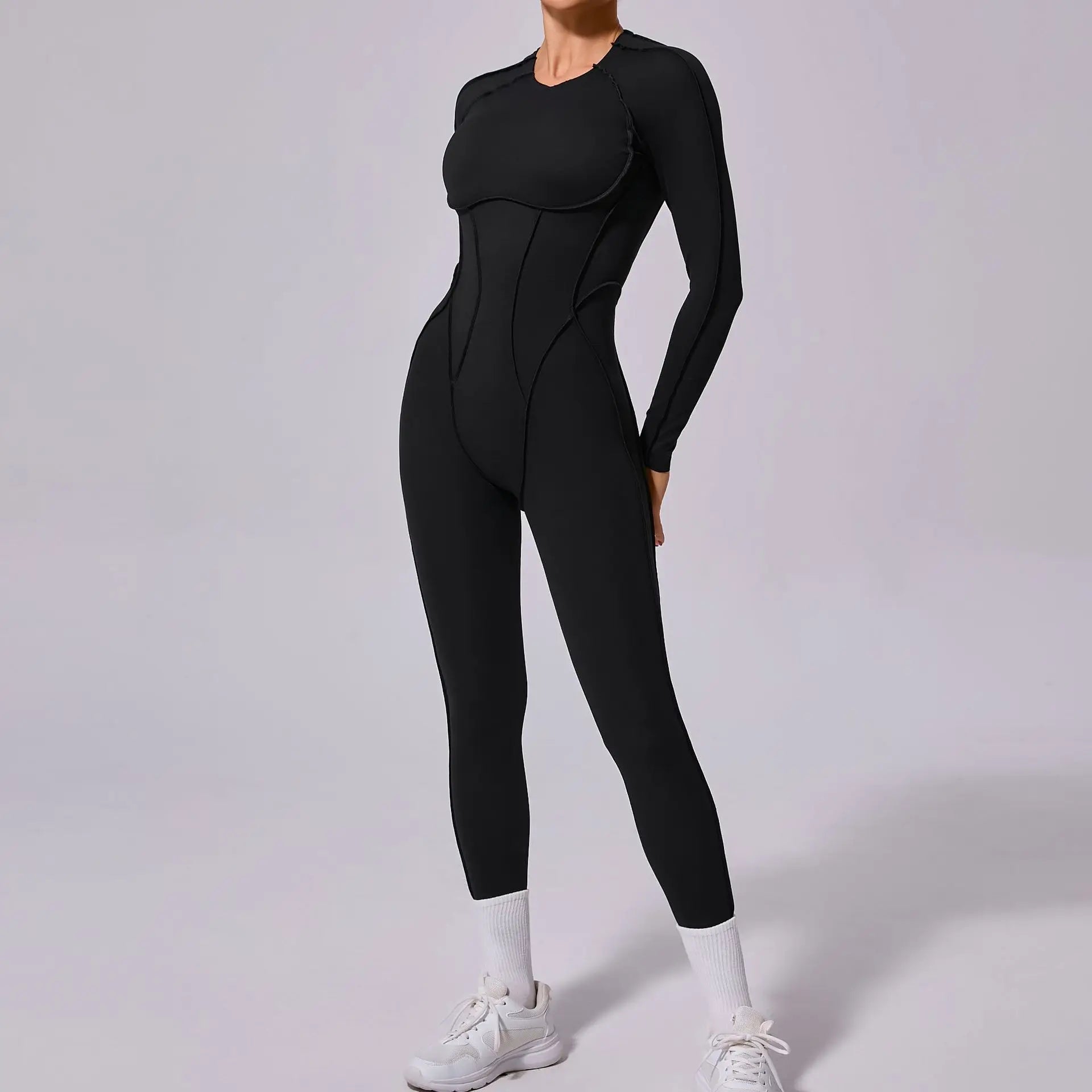 Workout Jumpsuit Sports Overalls Women Tracksuit Gym Clothing Running Long Sleeved Fitness Suits Gym Clothes Sportswear Yoga Set