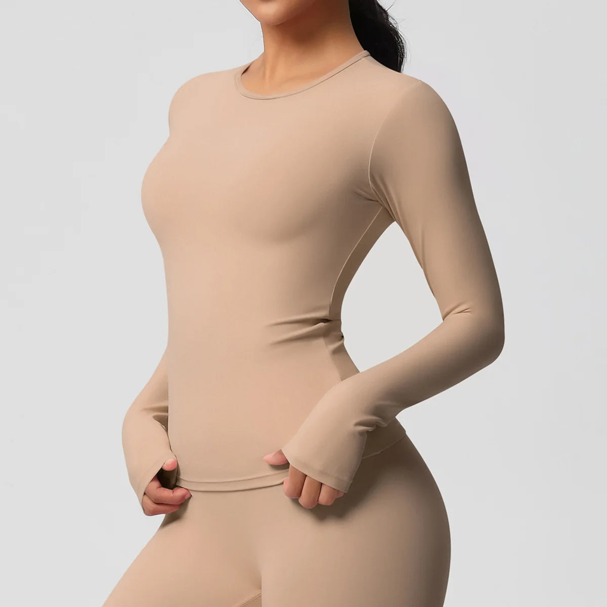 Yoga Shirts For Women Long Sleeve Fitness Running Push Up Gym Clothes Workout Dry Fit Breathable High Elastic Sports Top