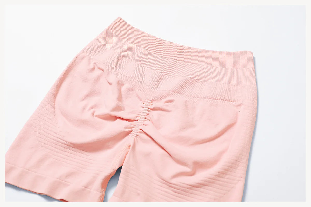 Seamless Women Yoga Shorts High Waist Workout Shorts Fitness Yoga Lift Butt Fitness Ladies Yoga Tights Gym Running Short Pants
