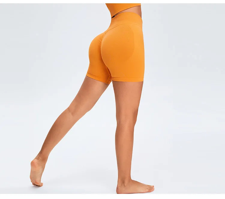High Waist Seamless Shorts Women Scrunch Butt Yoga Shorts Push Up Gym Shorts Athletic Booty Fitness Workout Short Women Clothing