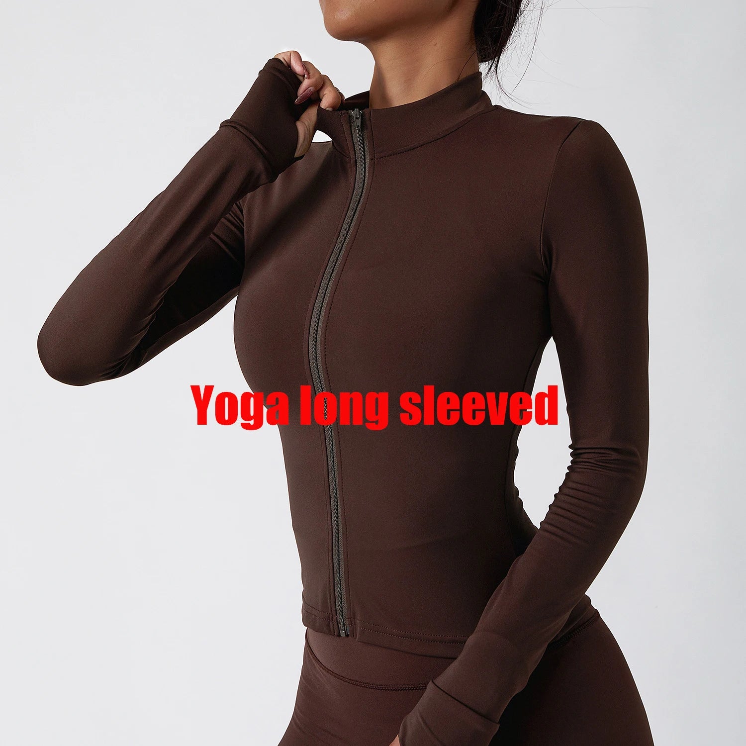 Zipper Yoga Shirts For Women Jacket Long Sleeve Fitness Running Gym Clothes Workout Dry Fit Breathable High Elastic Sports Top