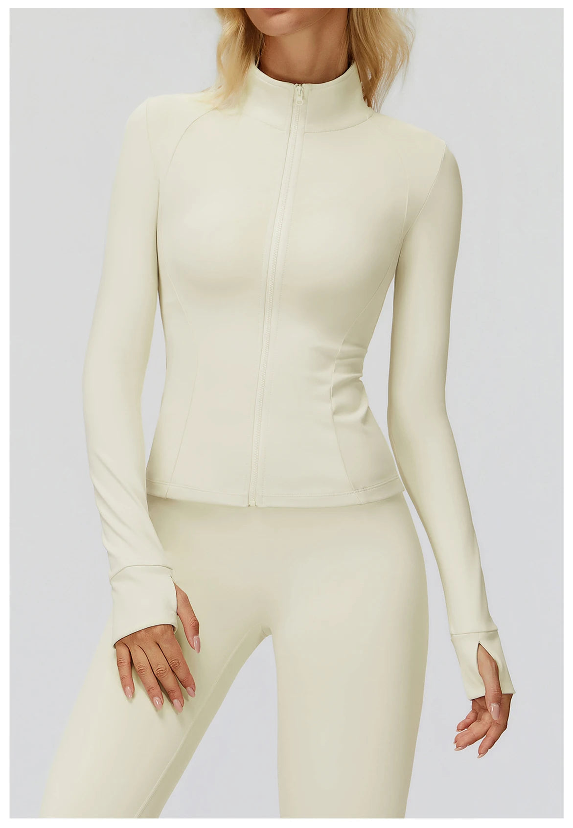 Zipper Long Sleeve Women Crop Tops Jacket Yoga T-shirts Solid Sports Top Running Shirts Sexy Quick Dry Fitness Gym Sport Wear