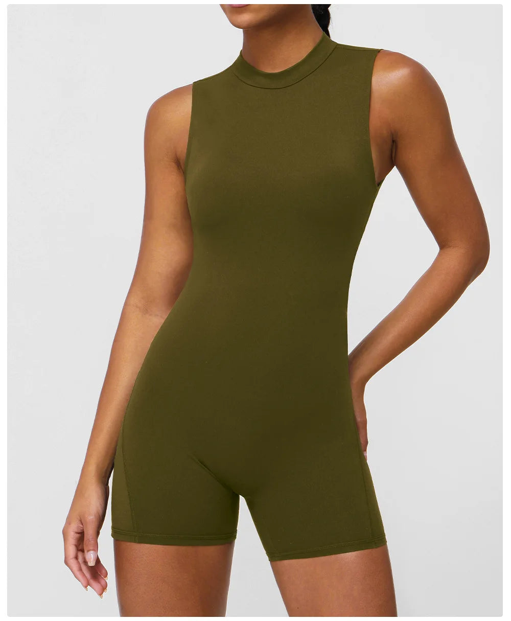 Sexy Back V Jumpsuits Women's Tracksuit Yoga Set One Piece Fitness Workout Rompers Sportswear Gym Set Workout Clothes For Women