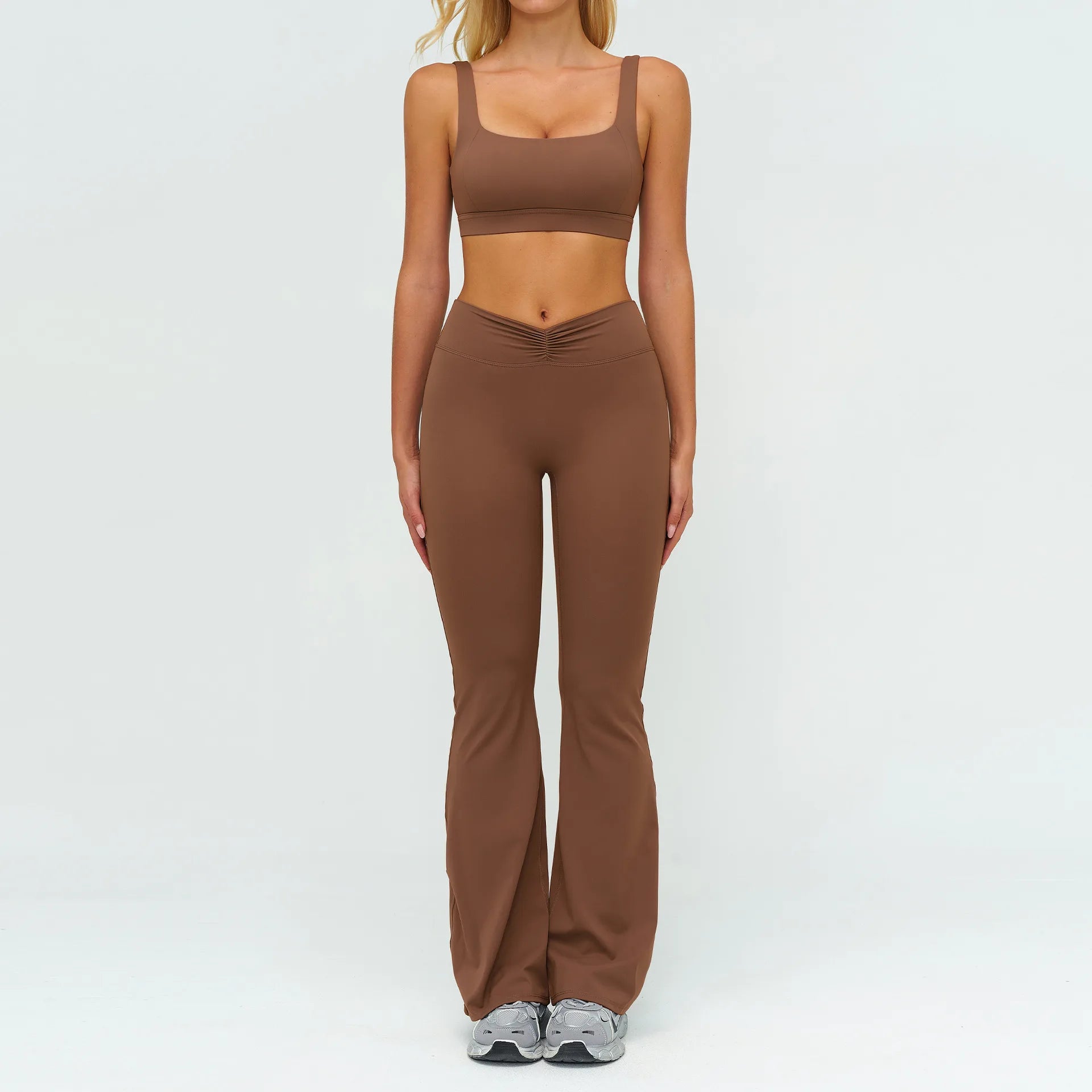 2PCS Yoga Set Women's Tracksuit Fitness Suit Sportswear Workout Sports Bra High Waist Leggings Gym Clothing Sports Shorts Suit