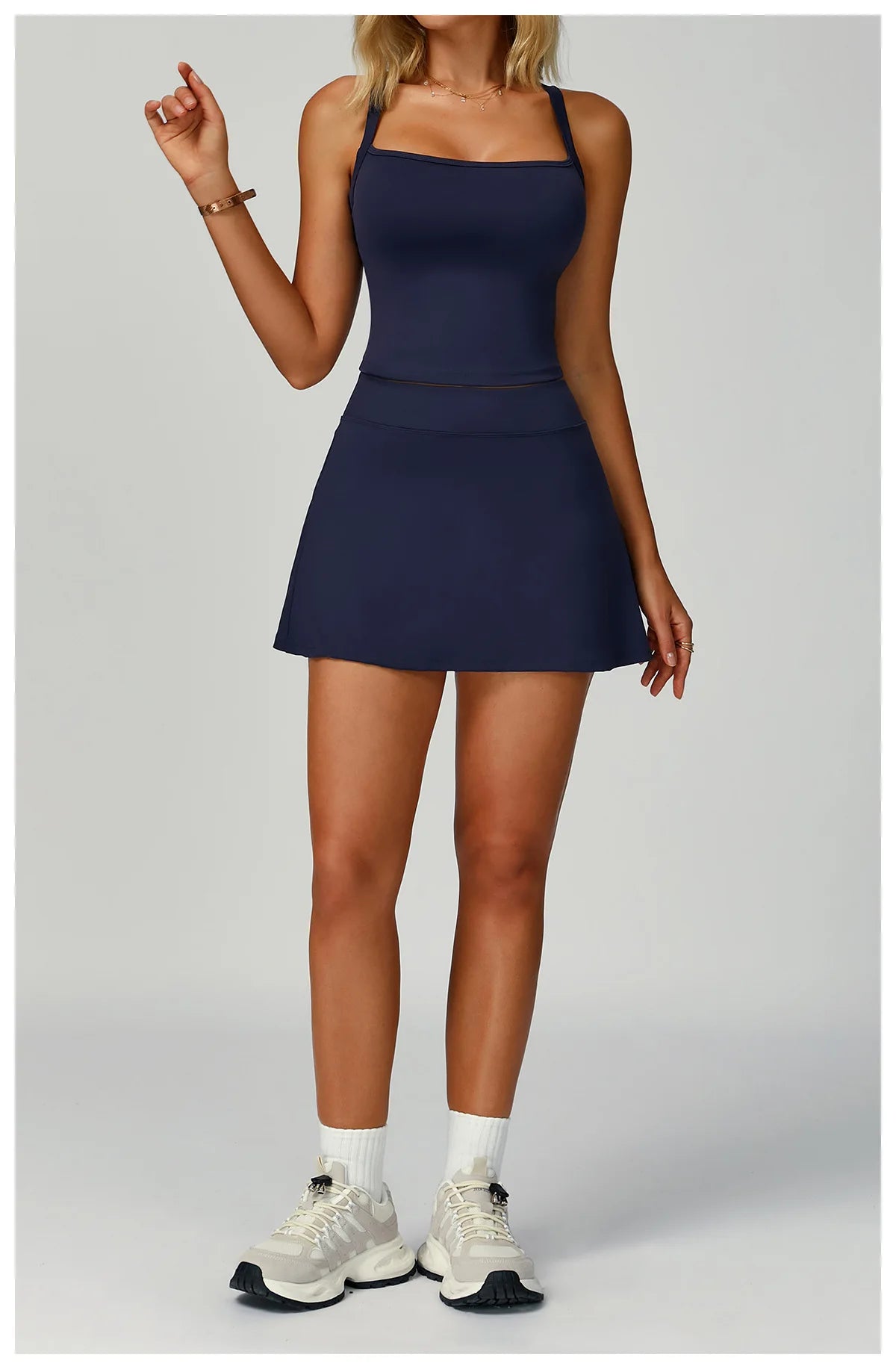 Yoga Set 2 Pieces Women's Tracksuit Sexy Sport Bra High Waist Sports Short Skirt Gym Fitness Sleeveless Workout Suit Sporstwear