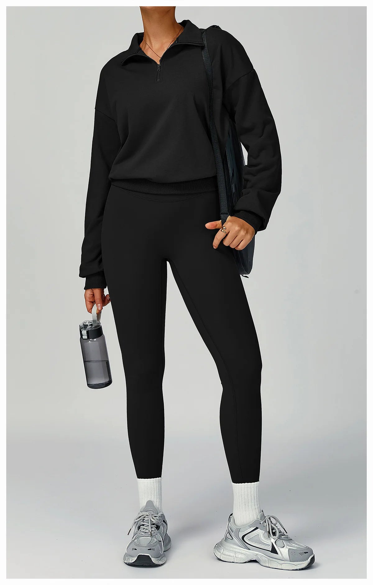 New Winter Zipper Hoodie Women's Long Sleeve Casual Loose Windproof Warm Versatile Hoodie Women's Running and Fitness Sportswear
