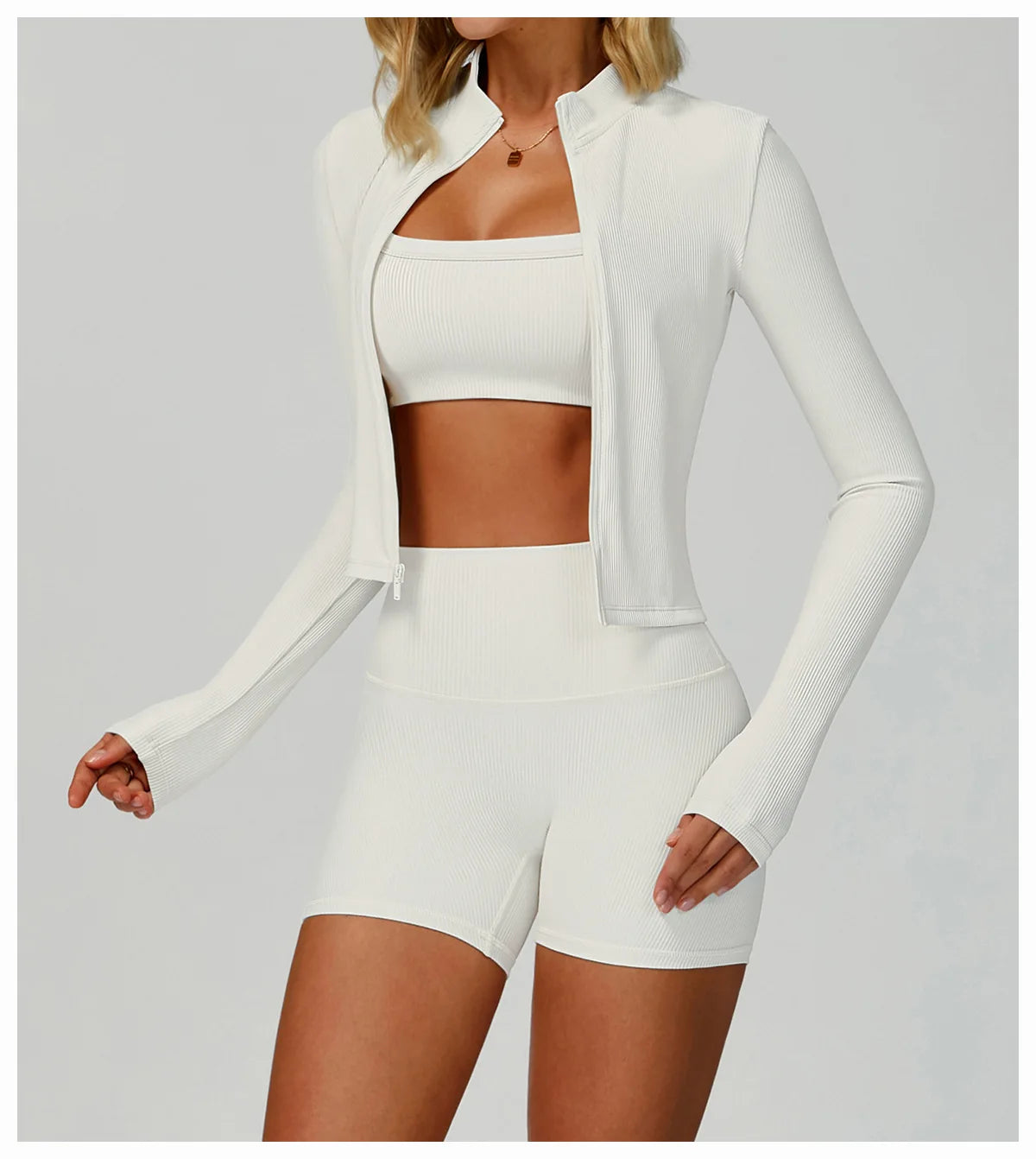 Yoga Jacket Women's Coat Standing Collar Yoga Long Sleeved Sports Jacket Running Training Fitness Top Gym Workout Running Tops