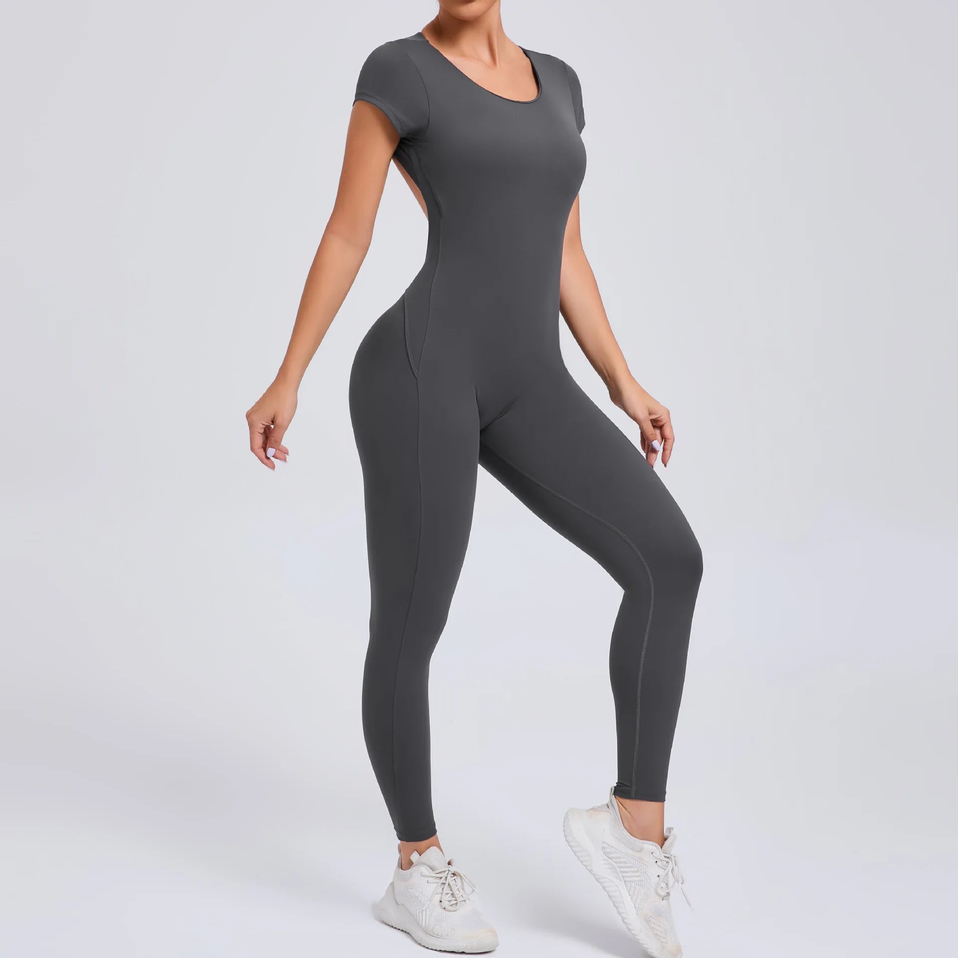 Yoga Suit Women's Jumpsuit One Piece Sports Suit Short Sleeve Gym Clothes Push Up Training Fitness Yoga Bodysuit Sportswear