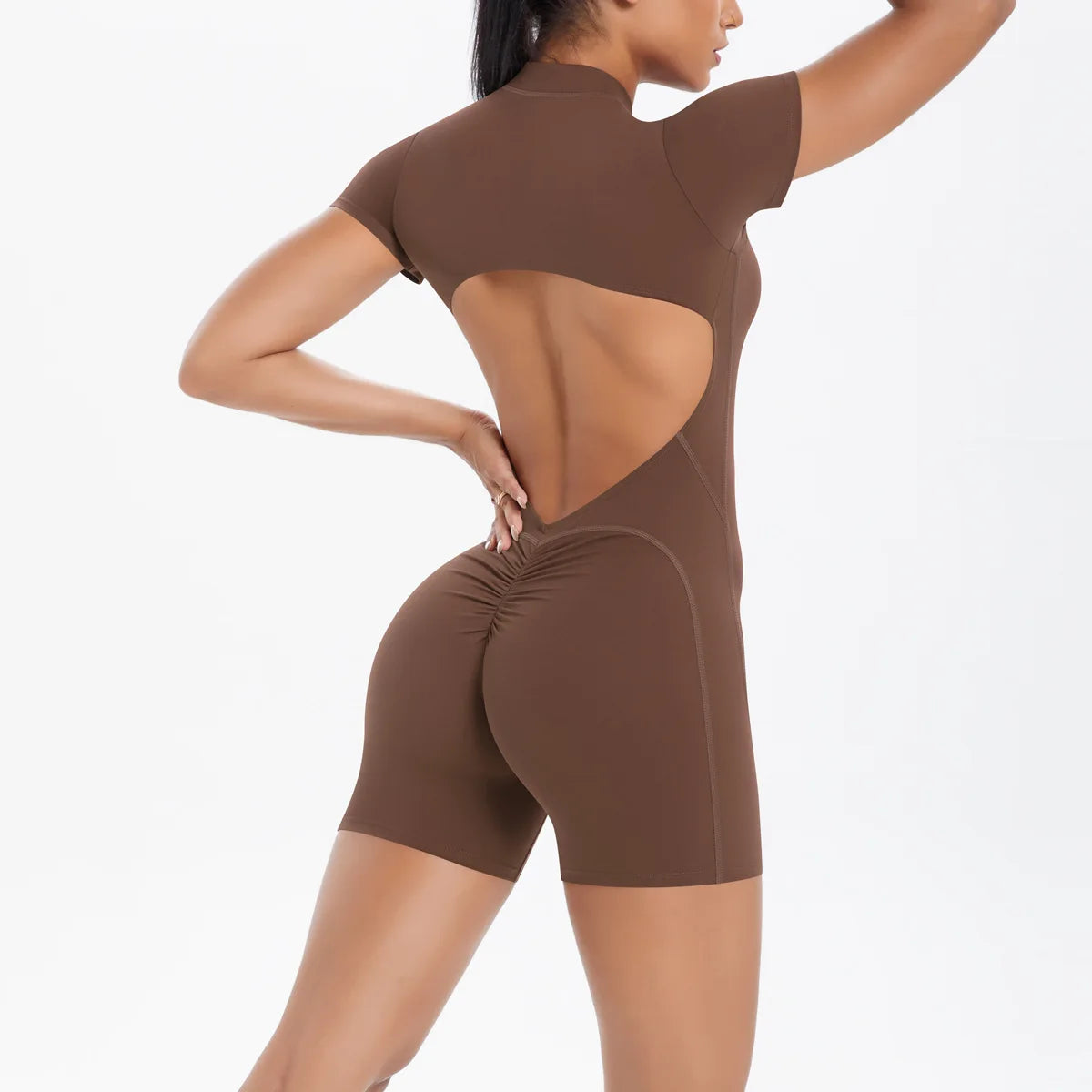 Gym Set Women Yoga Suit Sportswear Women Tracksuit Sports Jumpsuit Fitness Rompers Short Sleeves Push Up Set Workout Bodysuits