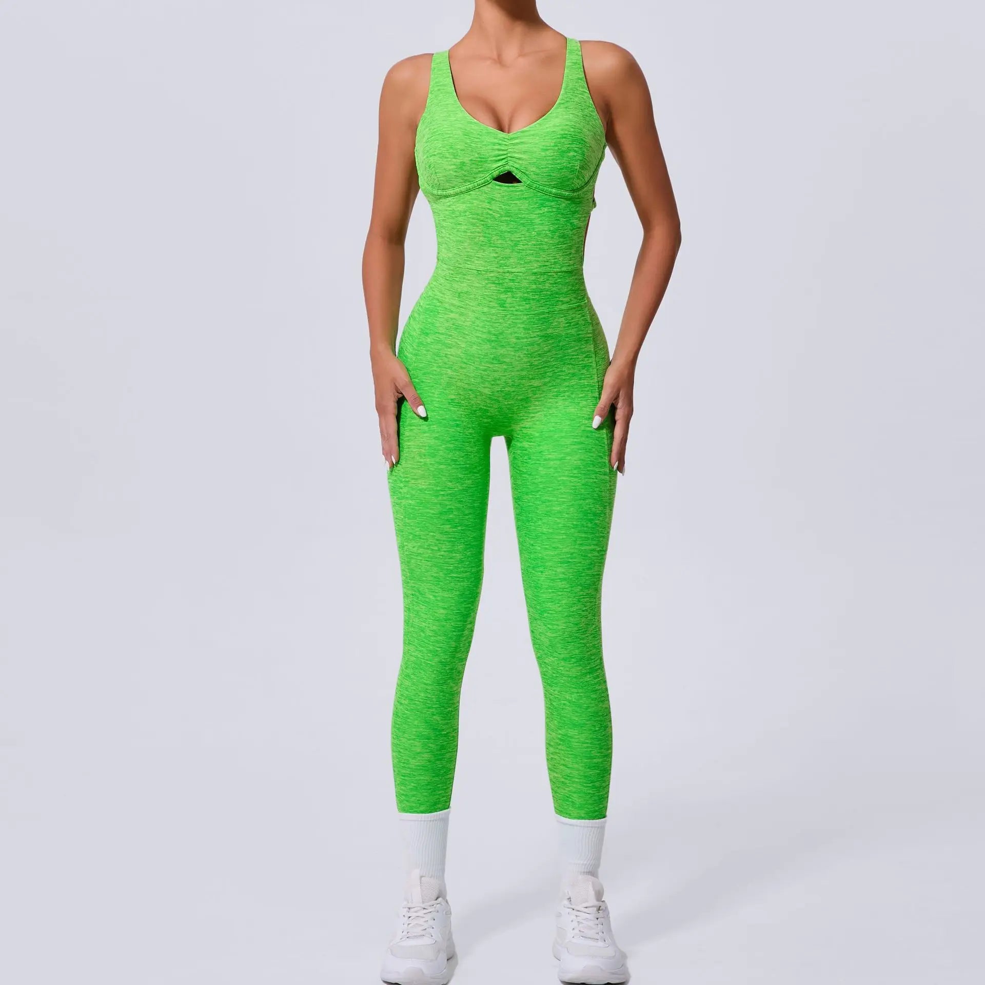 Yoga Set Jumpsuits Women Tracksuit Ribbed One Piece Fitness Rompers Sleeveless Backless Sportswear Gym Set Workout Clothes