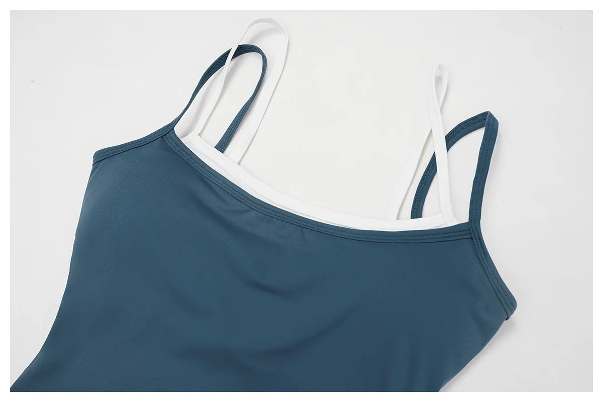 Sports Bra Women's Set 2PCS Professional Fitness Tank Top Bra Shockproof Running Leggings Yoga Suit Beautiful Back Bra Clothing