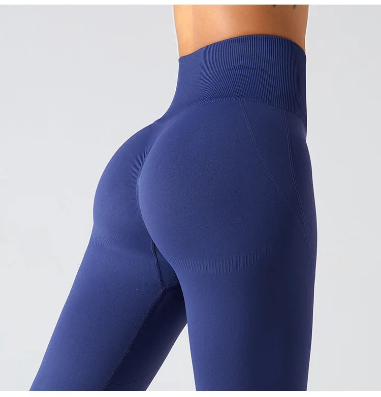 Women Seamless Tights Sports Leggings High Waist Fitness Leggings Push Up Yoga Leggings Gym Scrunch Butt Sports Workout Pants