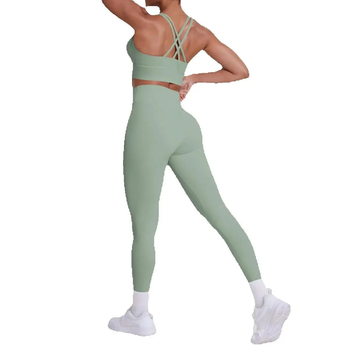 JJUREN Seamless Yoga Suit Women Tracksuit Sports Bra High Waist Leggings Yoga Outfit Gym Set Fitness Workout Clothes Sportswear