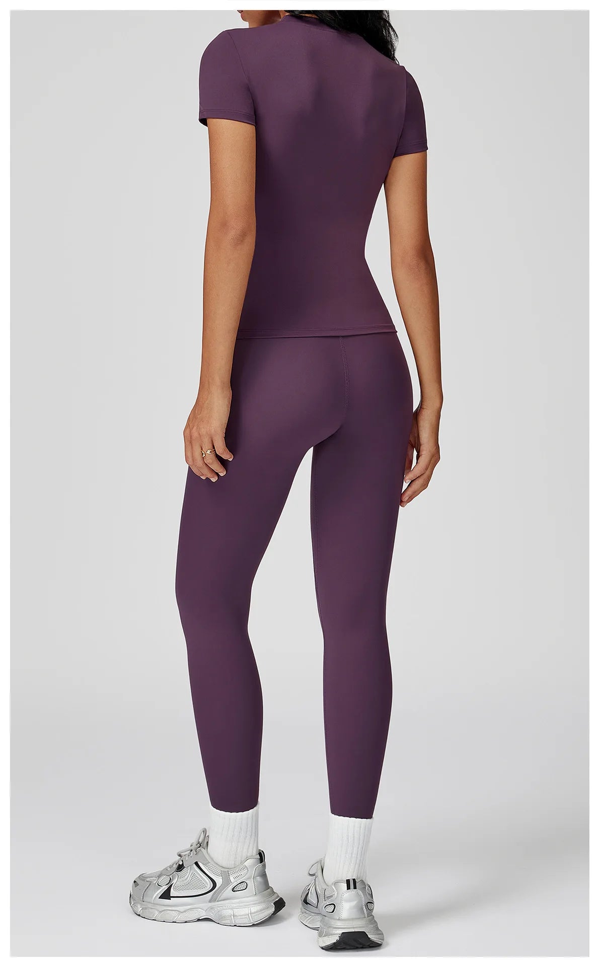 2PCS Yoga Set Sports Suit For Women Fitness Short Sleeve Tracksuits Sports Bra High Waist Leggings Gym Sports Clothes Sportswear