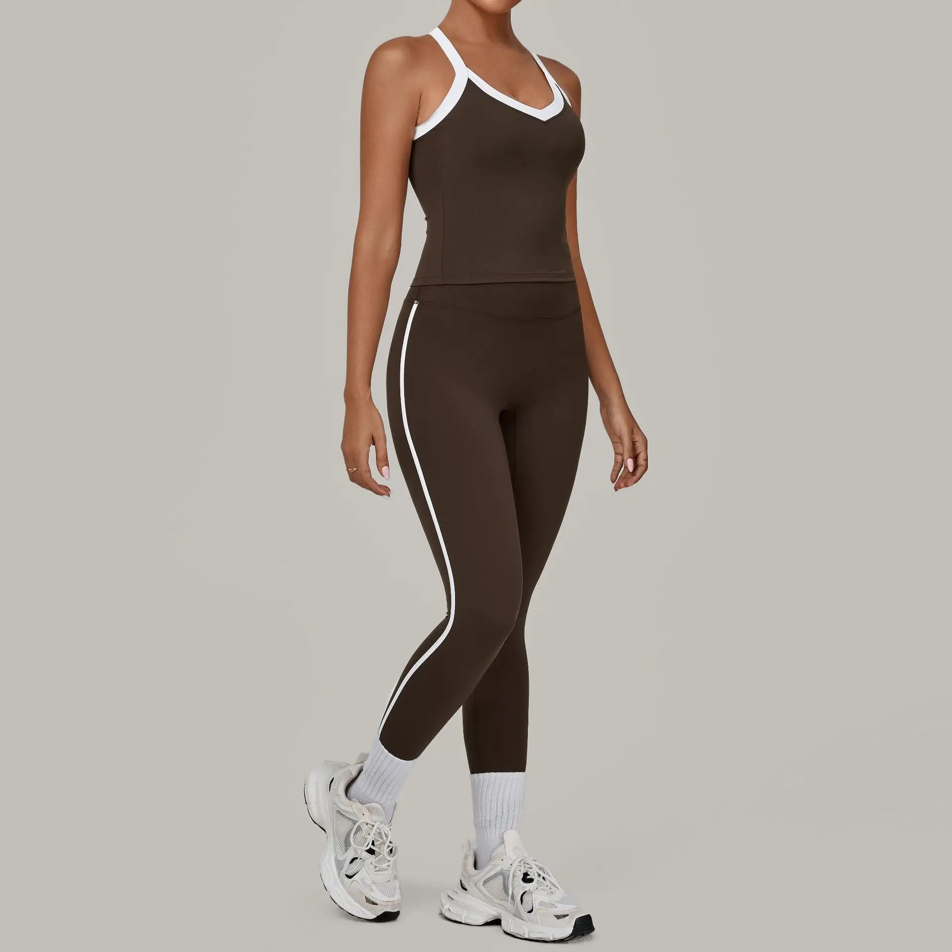 2 Pieces Yoga Set Women's Tracksuit Workout Clothes Sportswear Gym Clothing High Waist Leggings Fitness Bra Push Up Sports Suits