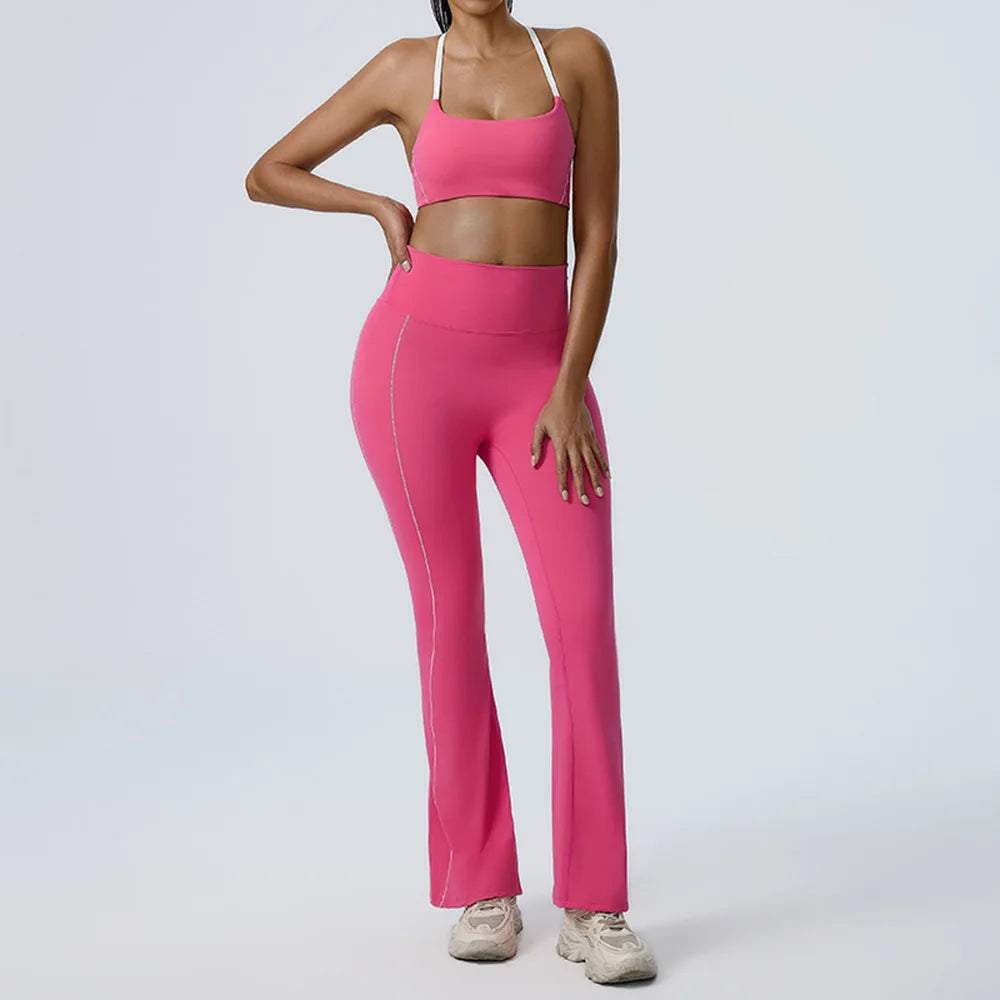Workout Clothes Women's Tracksuit 2PCS Yoga Set Sportswear Gym Clothing High Waist Leggings Sportswear Fitness Sports Bra
