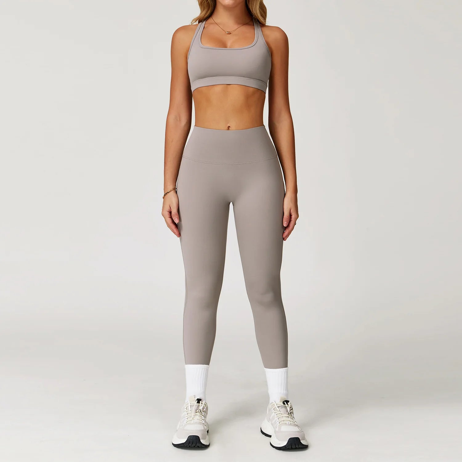 Yoga Set 2 Pieces Women Clothes Workout Outfits Fitness Sportswear Gym Tracksuit High Waist Leggings Sports Bra Athletic Wear