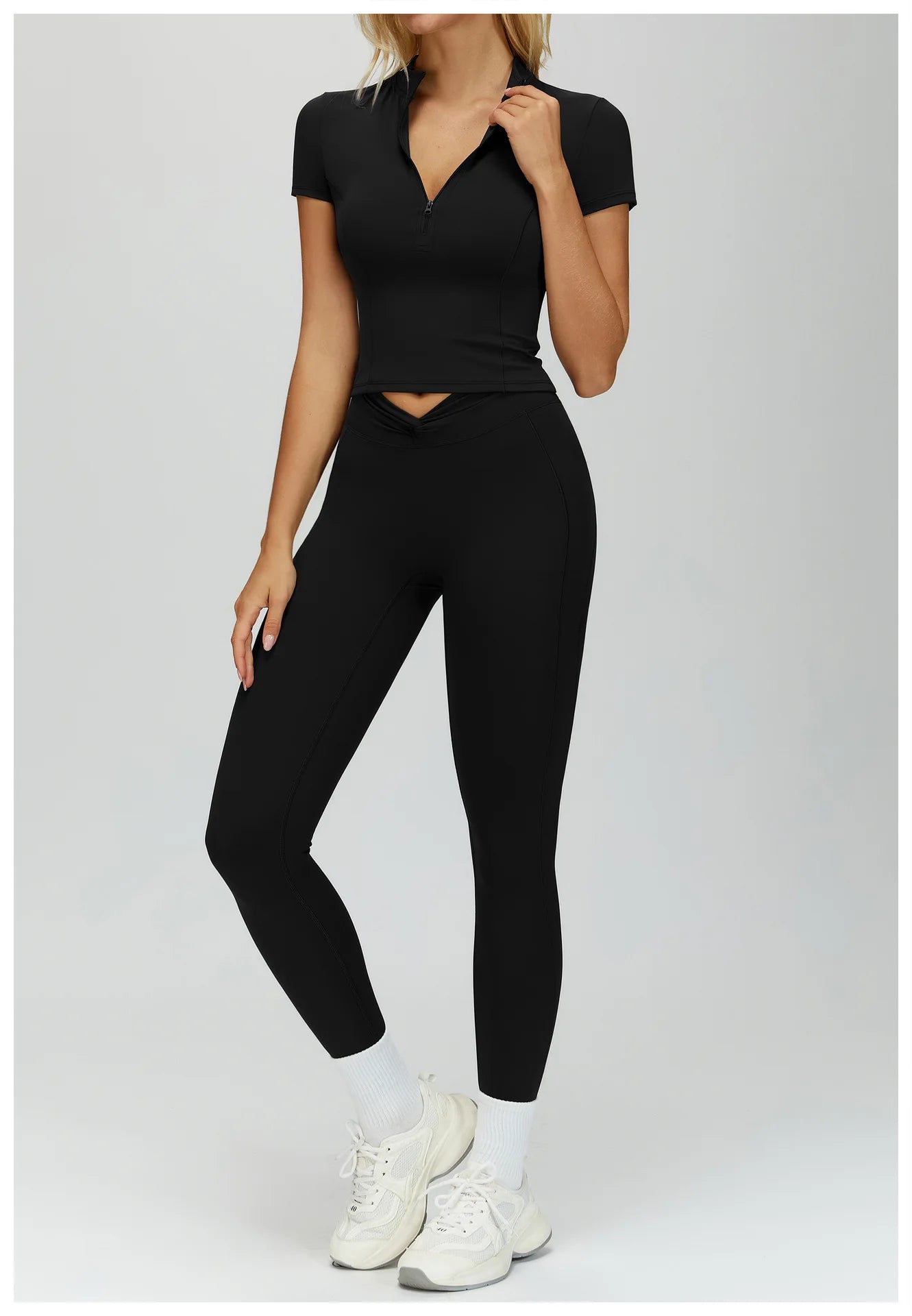 2PCS Yoga Clothes Women's Tracksuit Athletic Wear Fitness Suit Gym Outfits T-shirt Workout Sets Push Up Sports Bra Leggings Suit