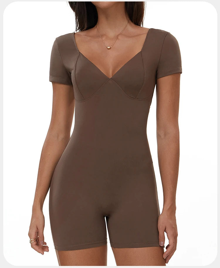 Yoga Jumpsuit Sexy Back V Rompers Gym Set Women Training Yoga Suit Sportswear Women Sports Jumpsuit Fitness Workout Bodysuits