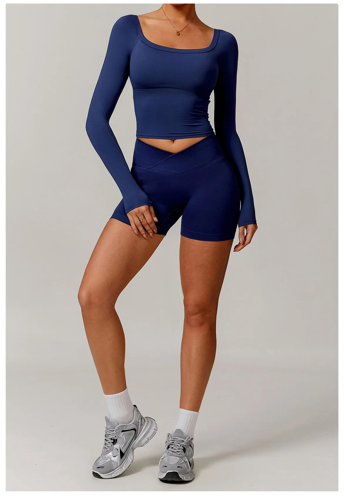 2 Pieces Yoga Suit Sports Set Women Athletic Wear Gym Set Women Tracksuit Running Workout Long Sleeve Sports Shirt Yoga Clothing