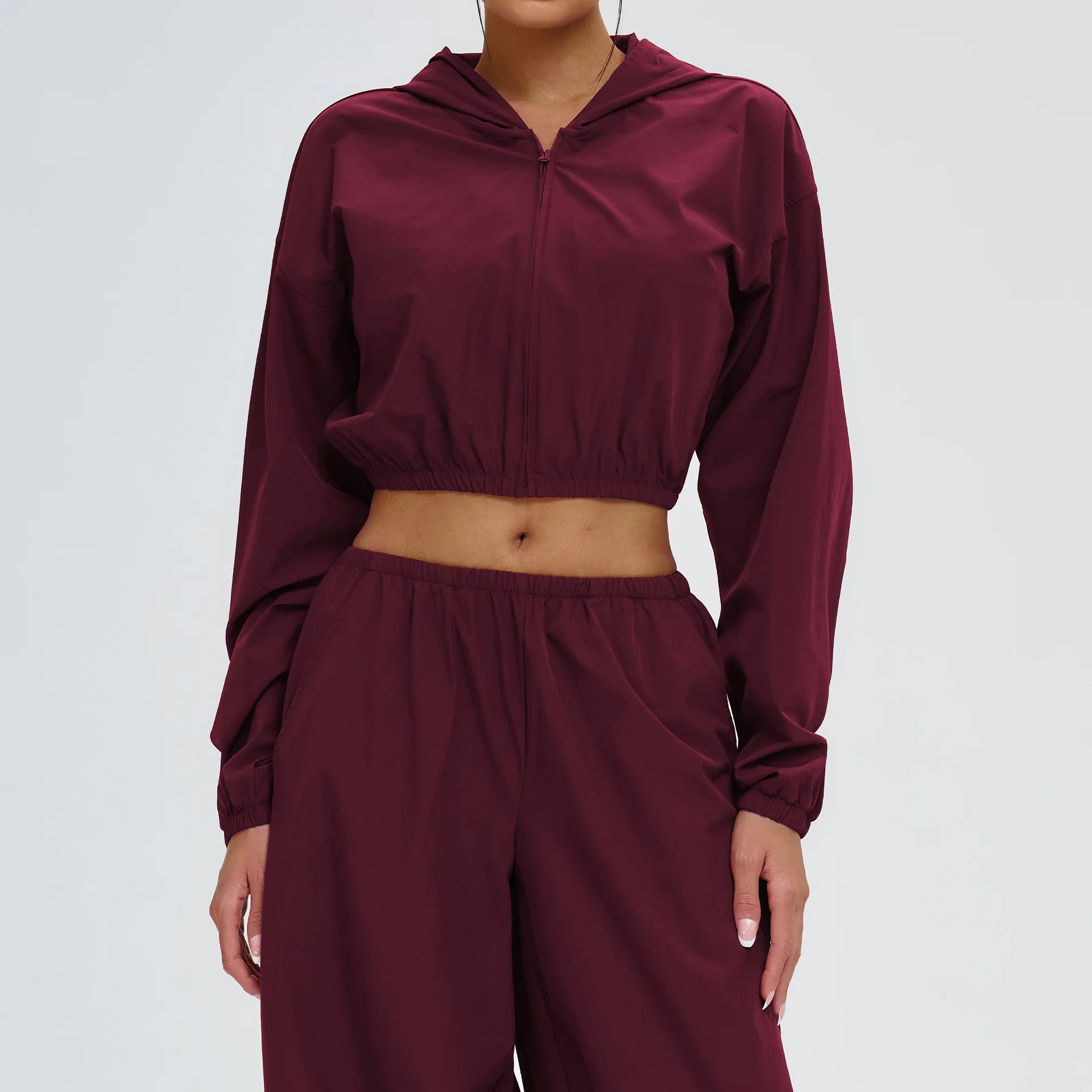 New Yoga Long Sleeve Outdoor Sunscreen Coat Women's Zipper Windproof Hoodie Sports Coat Cycling and Mountaineering Outerwear Top