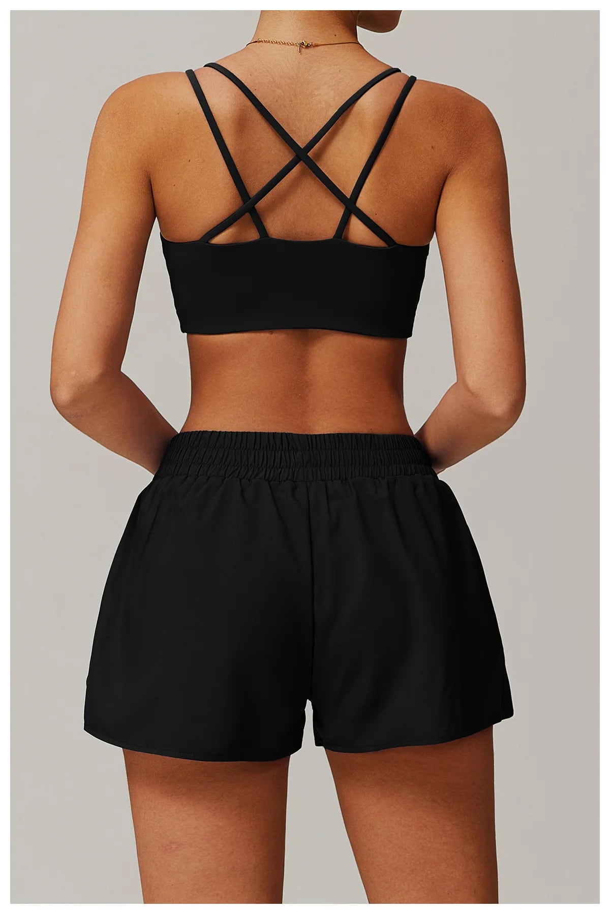 Yoga Shorts Women Fitness Shorts Running Cycling Shorts Breathable Sports High Waist Workout Gym Shorts Pocket Fake Two Pieces