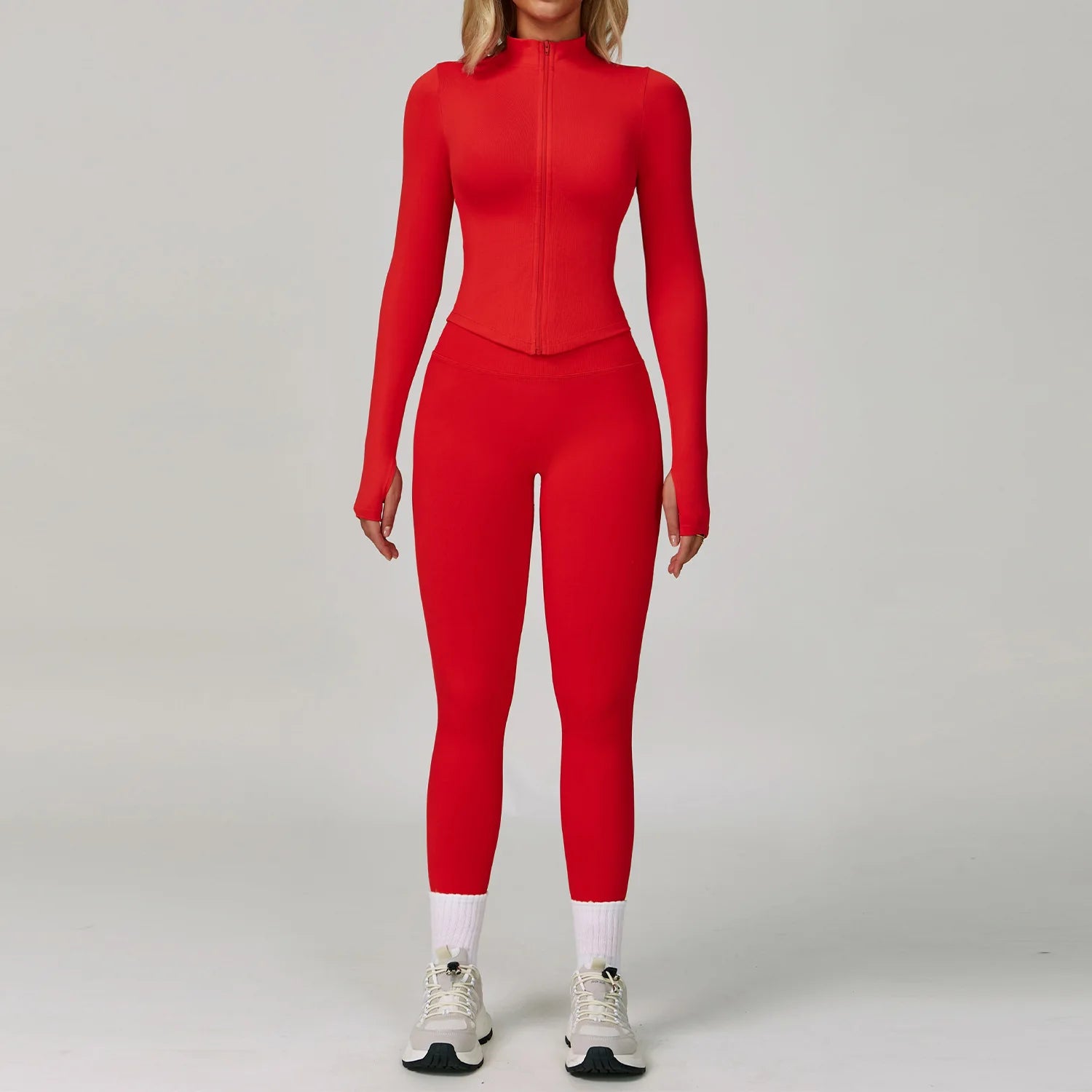 Seamless Yoga Suit 2PCS Sports Set Women Tracksuit Gym Running Workout Clothes Sports Long Sleeve Athletic Wear Yoga Clothing