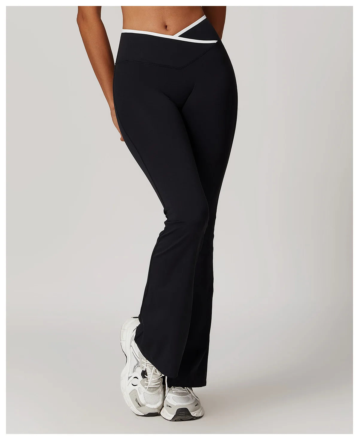 Bell-bottoms Female Leggings Tights High Waist Sexy V-shaped Waist Fitness Pants Women Gym Workout Leggings Running Yoga Legging