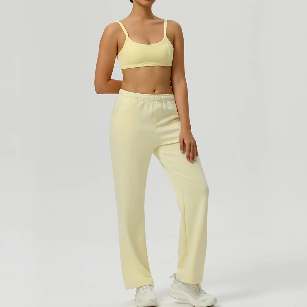 Winter Yoga Set 2PCS Sports Outfits Women Clothes Fitness Tracksuit Gym Workout Long Sleeved Female Bra Yoga Suit Sportswear