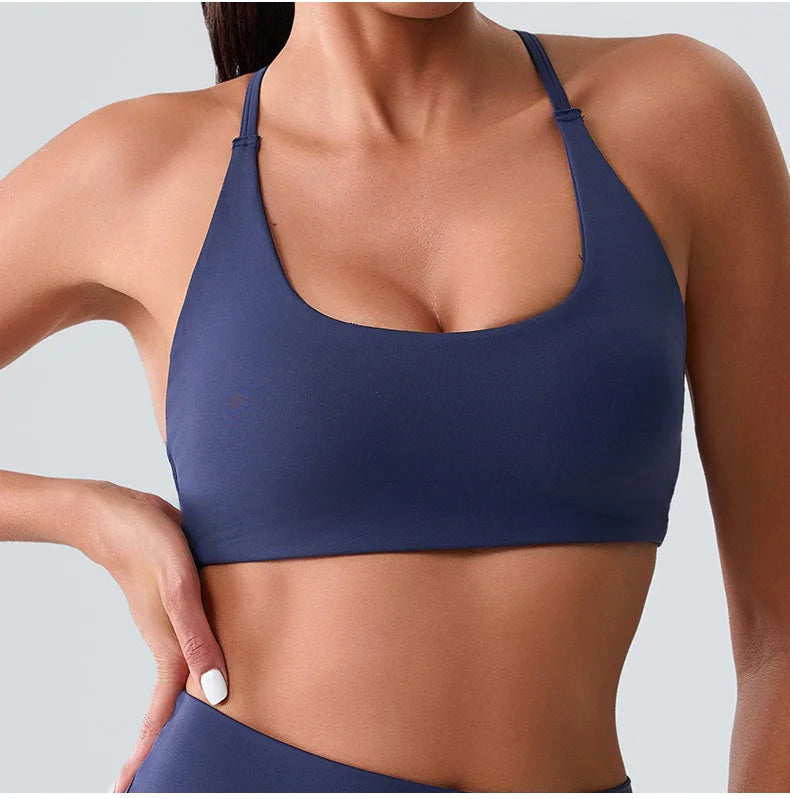 Women Fitness Yoga Bra Race Back Sports Bras Nylon Top Women Bra Sexy Breathable Underwear For Women Gym Bra Running Workout Bra