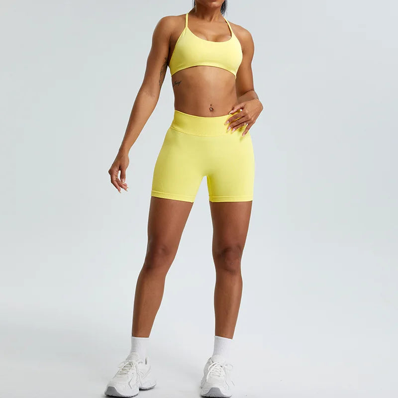 Workout Shorts for Women High Elastic Gym Shorts Seamless Push Up Fitness Sports Shorts Running Women Short Sports Yoga Leggings