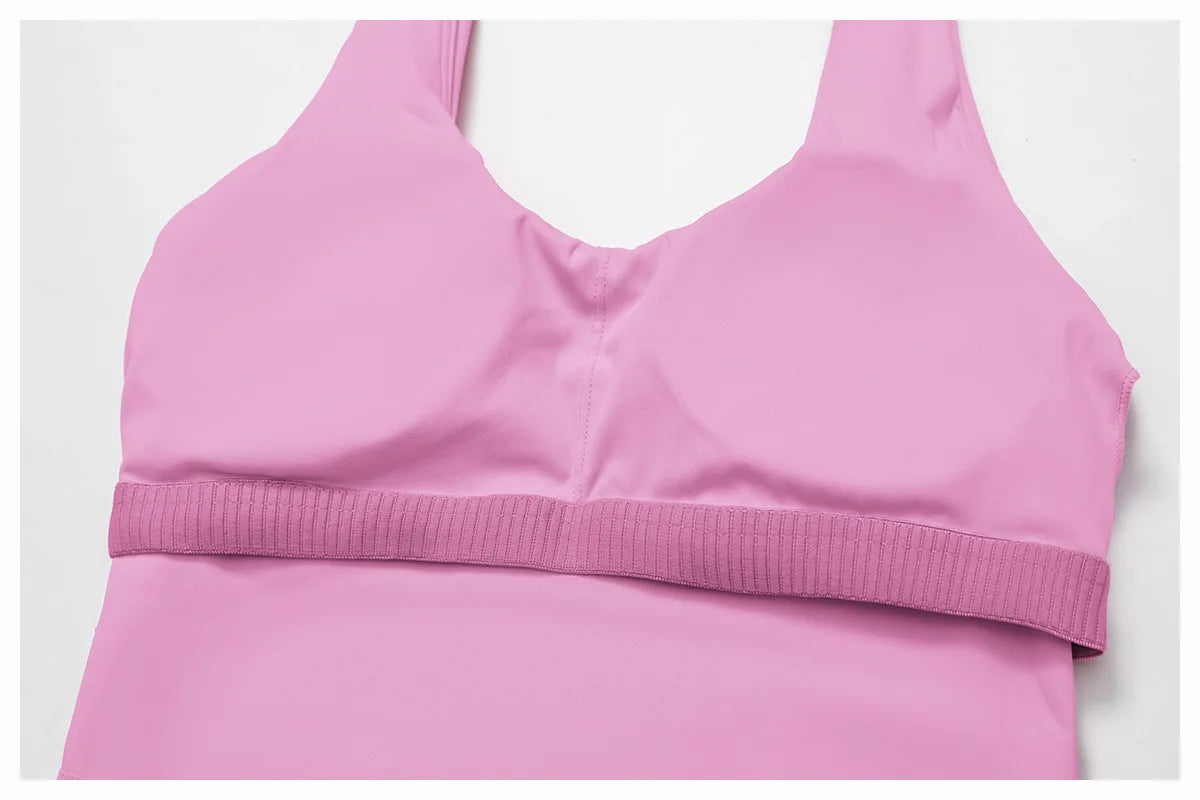 Sexy Sports Bras Halter Yoga Bra Tank Top Women Fitness Gym Shockproof Seamless Running Workout Fast Dry Underwear Push Up Vest