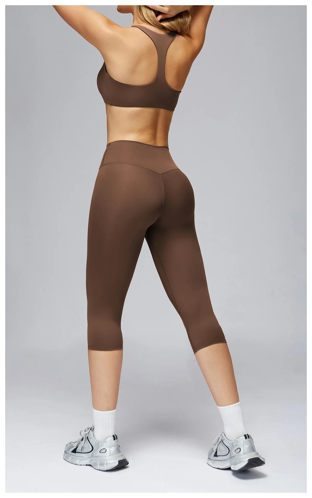 Yoga Set 2PCS Women Sportswear Workout Clothes Seamless Athletic Wear Gym Legging Fitness Bra Crop Top Long Sleeve Sports Suits