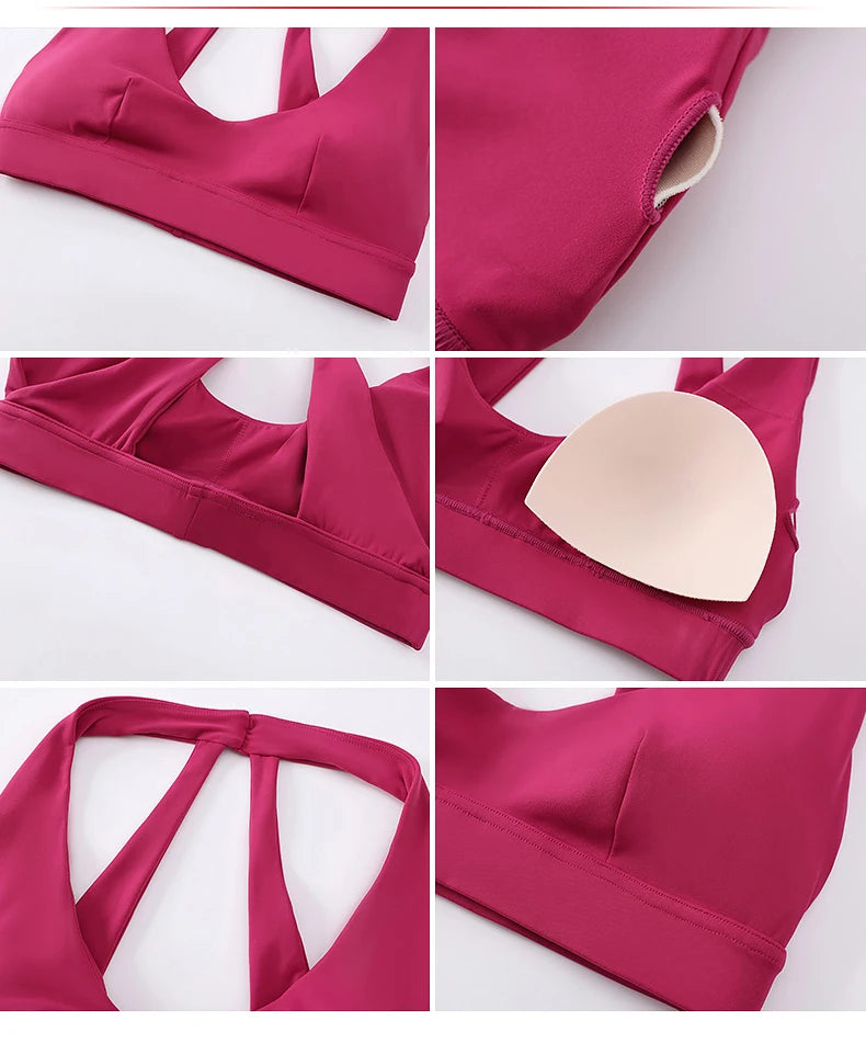 Sports Bra Top Push Up Fitness Yoga Bra Women Underwear Sport Tops For Women Breathable Running Vest Bralette Gym Wear Female