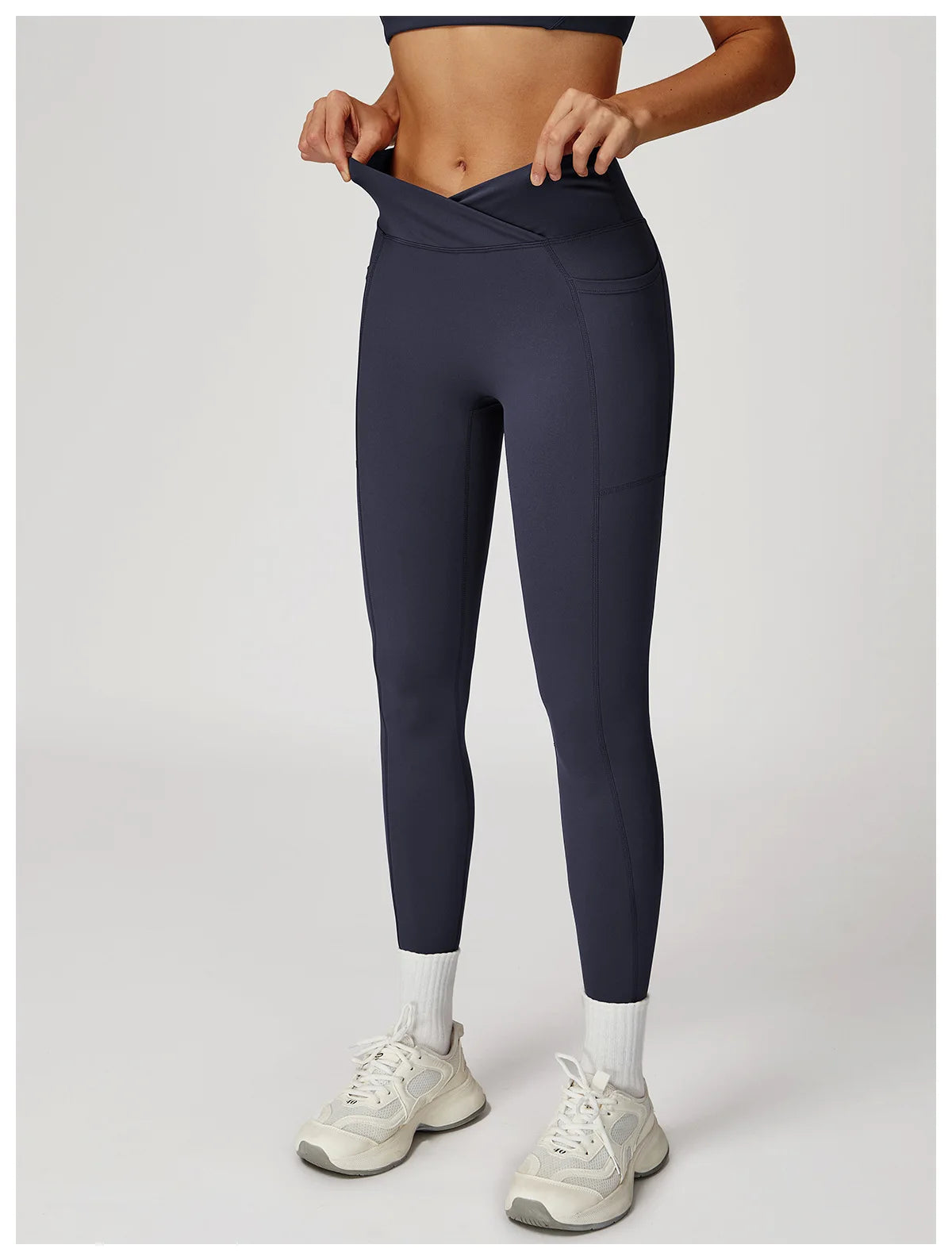Yoga Pants Cross Waist Head Gym Leggings Women Sexy High Waist Booty Lifting Leggings Pants Women Sports Clothing Fitness Wear