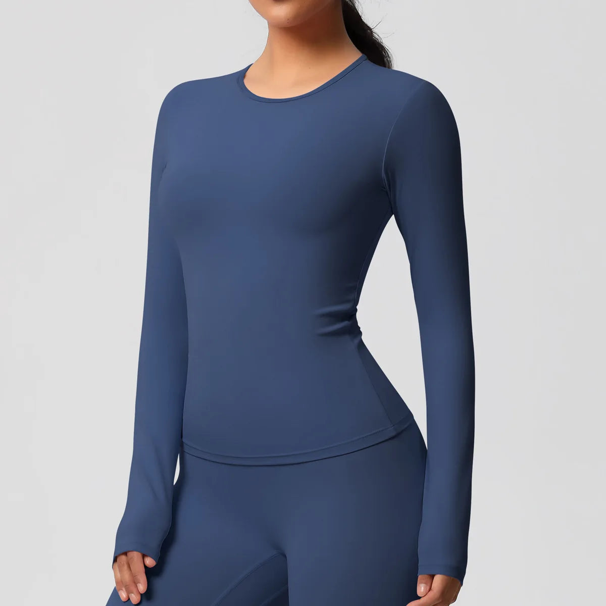 Yoga Shirts For Women Long Sleeve Fitness Running Push Up Gym Clothes Workout Dry Fit Breathable High Elastic Sports Top