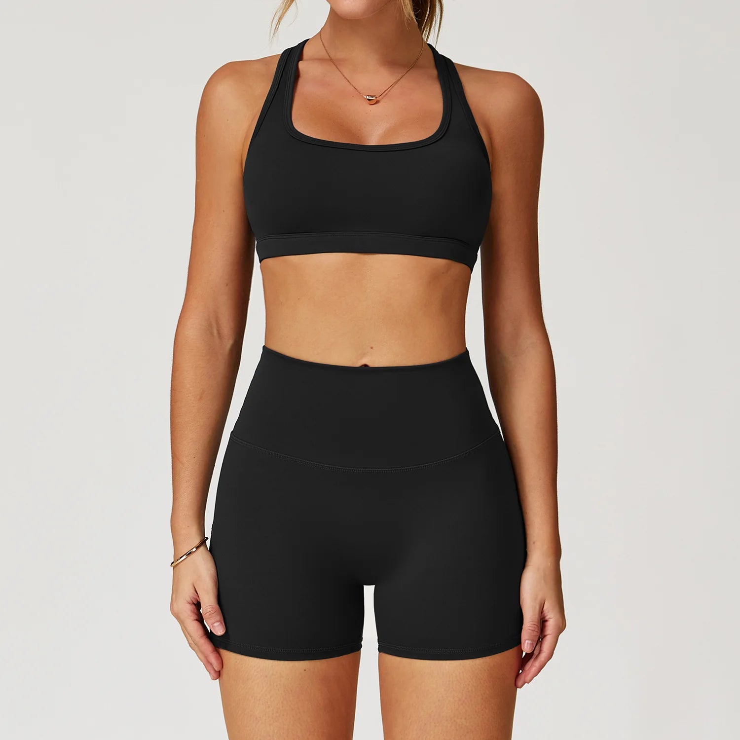 Yoga Set 2 Pieces Women Clothes Workout Outfits Fitness Sportswear Gym Tracksuit High Waist Leggings Sports Bra Athletic Wear
