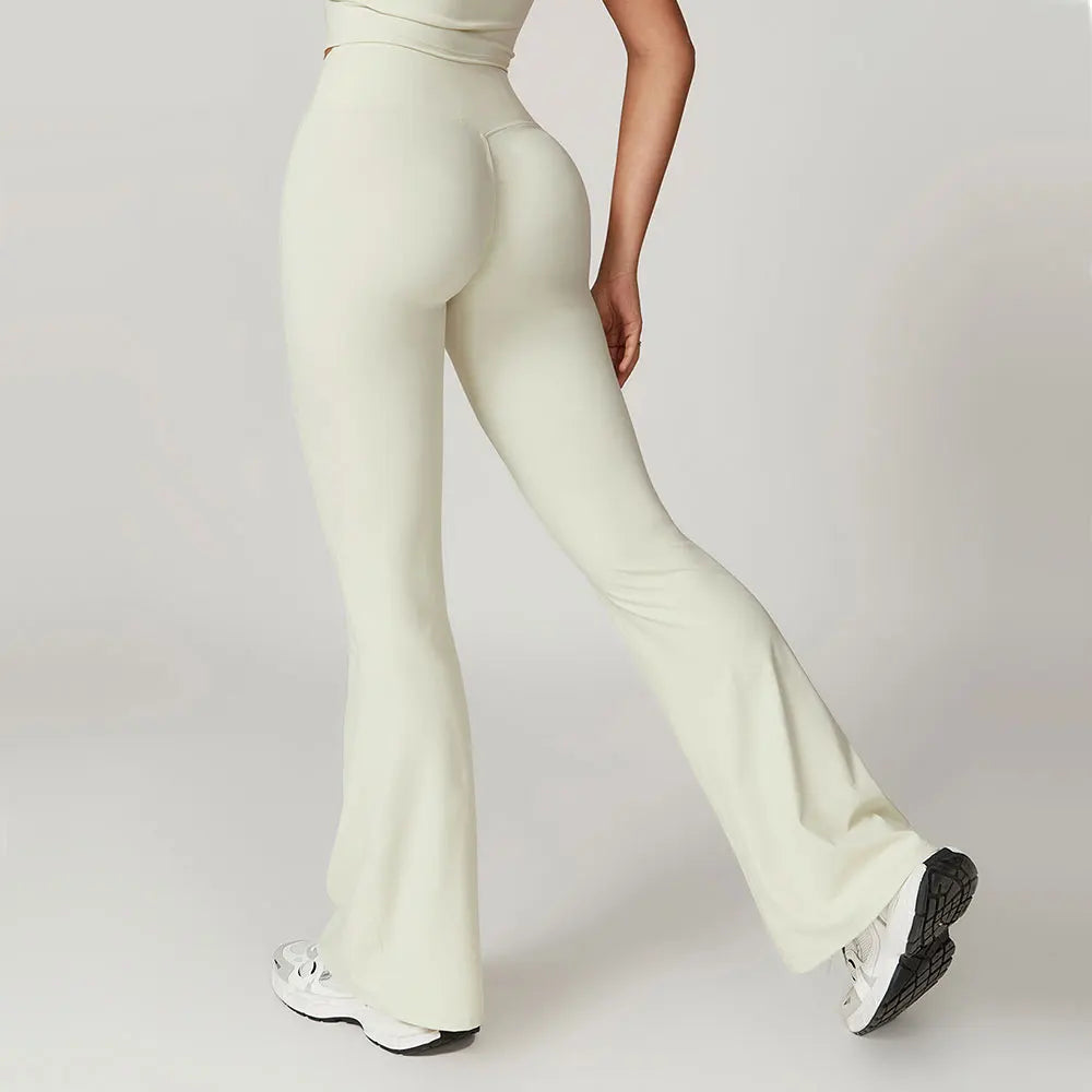 Flare Leggings Yoga Pants Women Bell-bottoms Yoga Tights High Waist Fitness Pants Stretch Gym Workout Sports Push Up Leggings